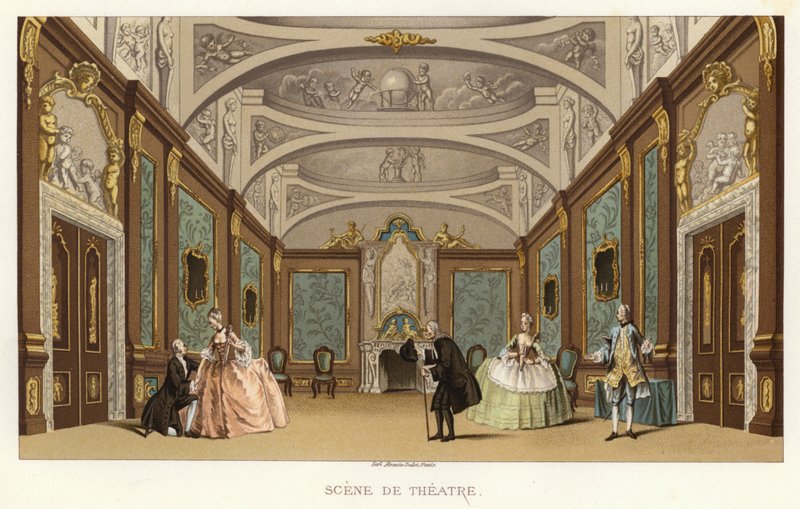 Scene de teater av French School