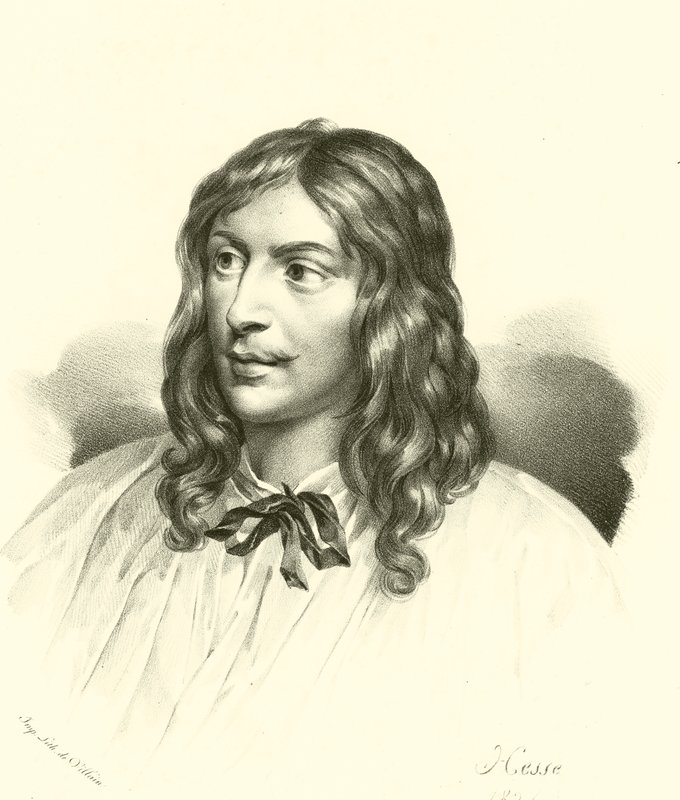 Sebastien Bourdon, porträtt (gravyr) av French School
