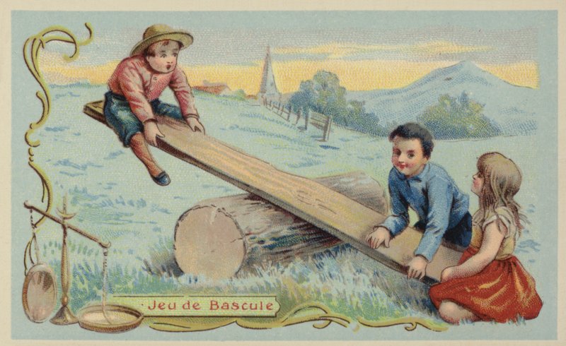 Gungbräda (chromolitho) av French School