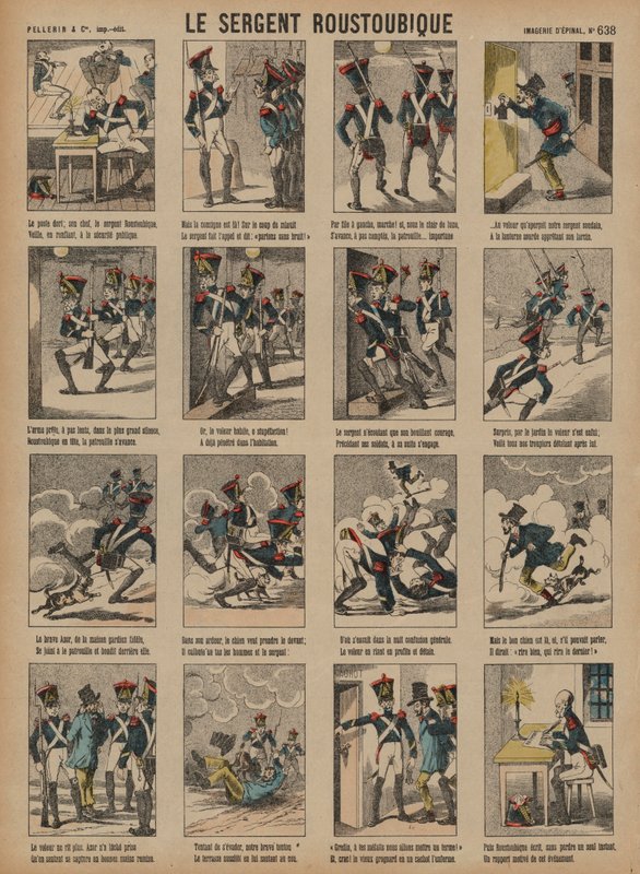 Sergeant Roustoubique (färgad gravyr) av French School