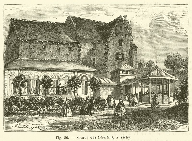 Source des Celestins, en Vichy (gravyr) av French School