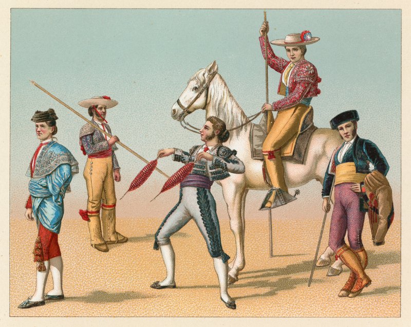 Spanien kostym av French School