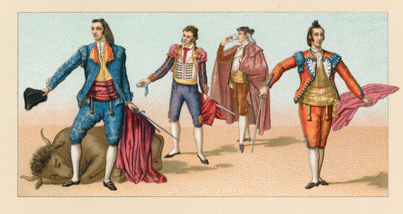Spanien Kostym av French School