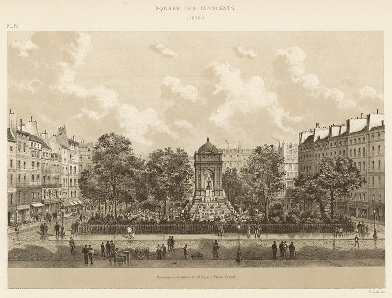 Square des Innocents, 1878 av French School