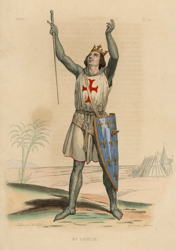 St Louis (färgad gravyr) av French School