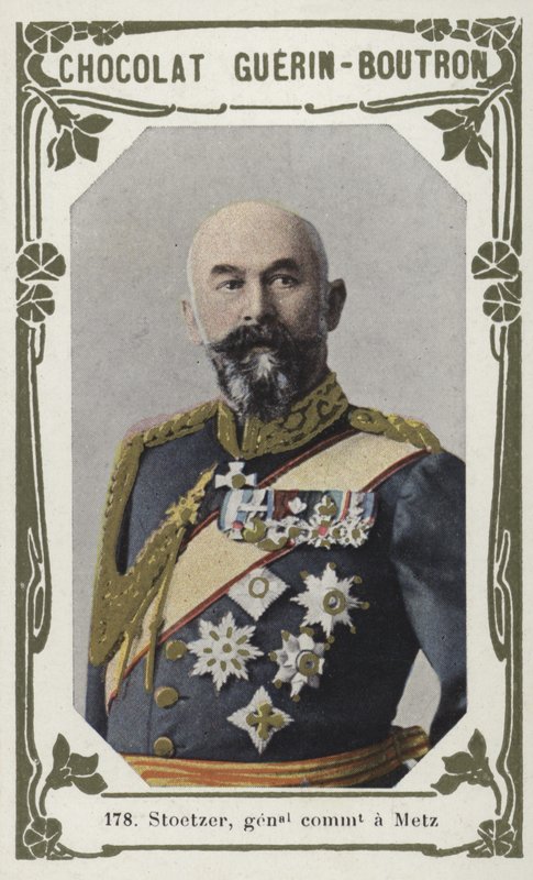 Stoetzer, generalkommandant a Metz (färgat foto) av French School