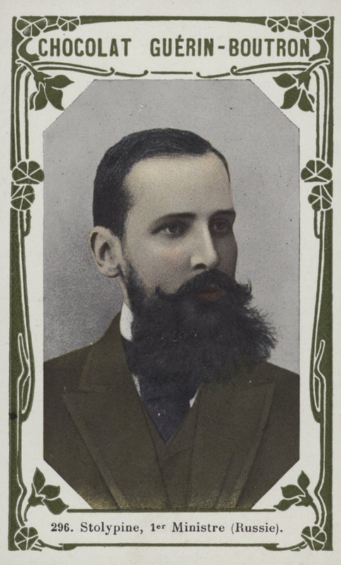 Stolypin, premiärminister, Ryssland (färgad bild) av French School