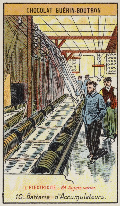 Lagringsbatteri (chromolitho) av French School