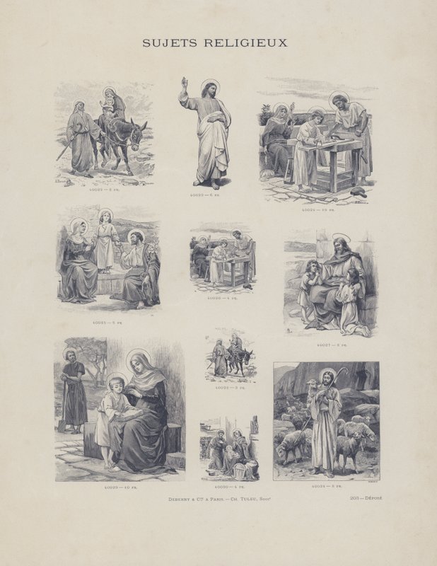 Religiösa ämnen (gravyr) av French School