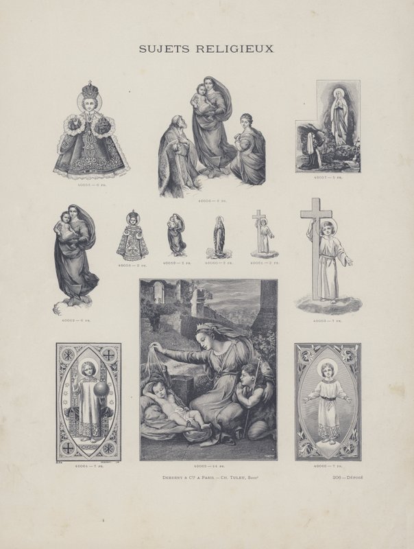 Religiösa ämnen (gravyr) av French School