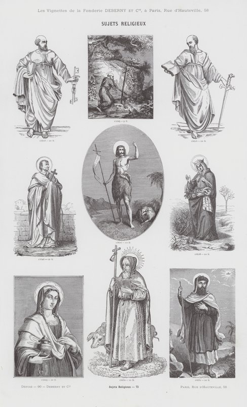 Religiösa ämnen (gravyr) av French School