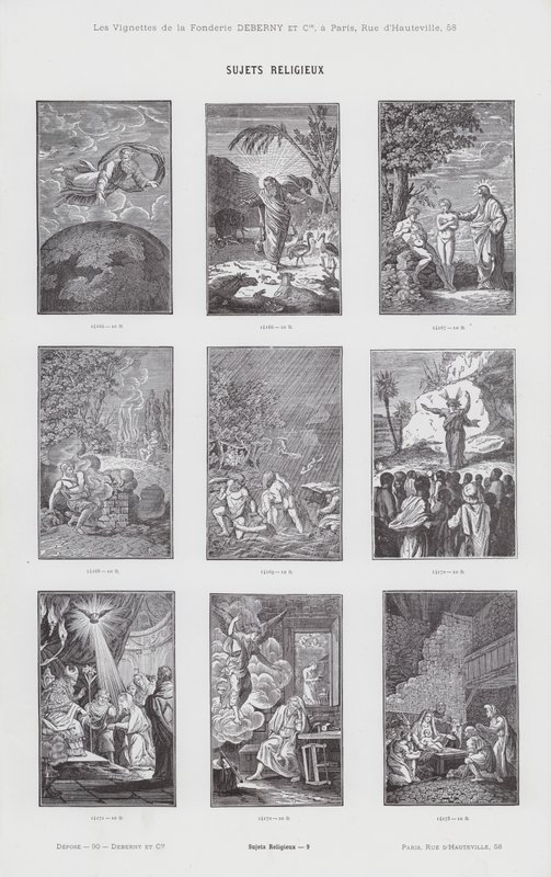 Religiösa ämnen (gravyr) av French School