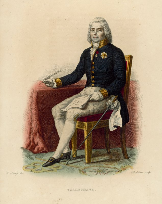 Talleyrand (färgad gravyr) av French School
