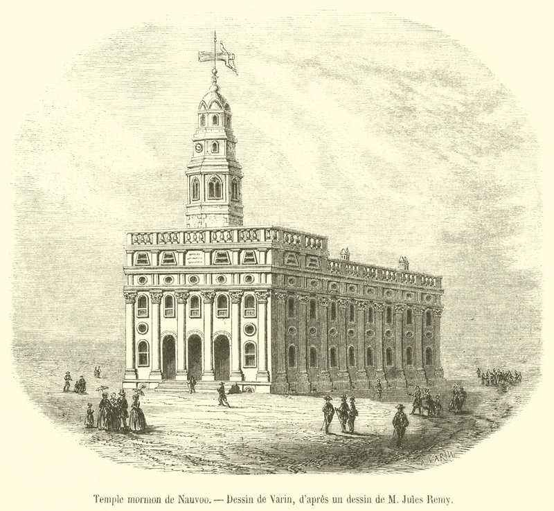 Temple mormon de Nauvoo (gravyr) av French School
