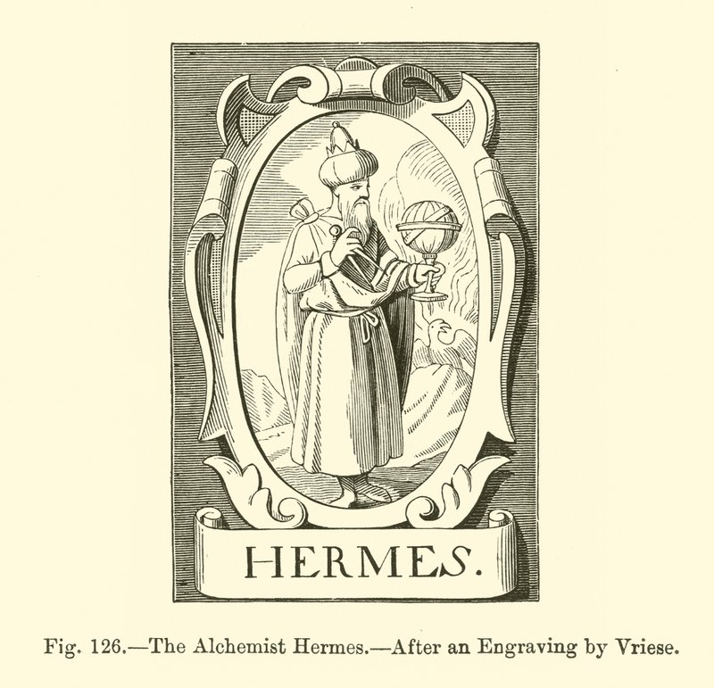 Alkemisten Hermes (gravyr) av French School