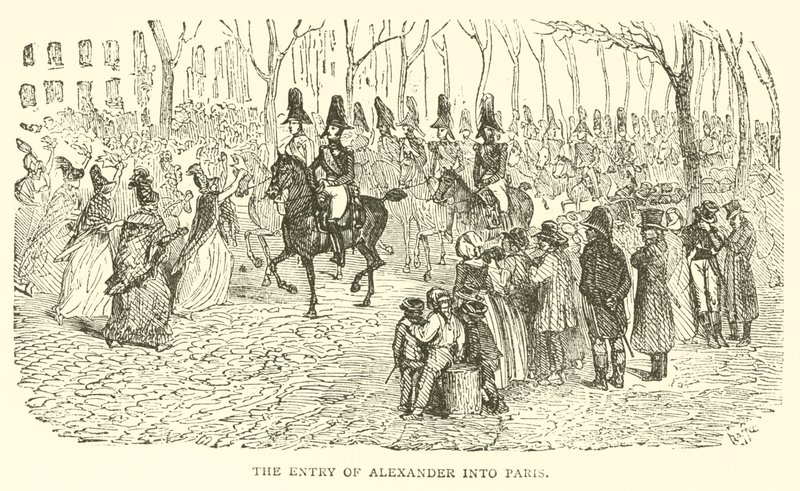 Alexanders inträde i Paris (gravyr) av French School