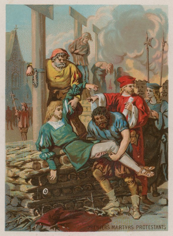 De första protestantiska martyrerna av French School