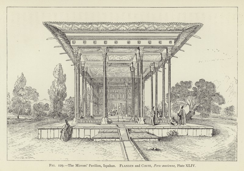 Spegelpaviljongen, Ispahan av French School