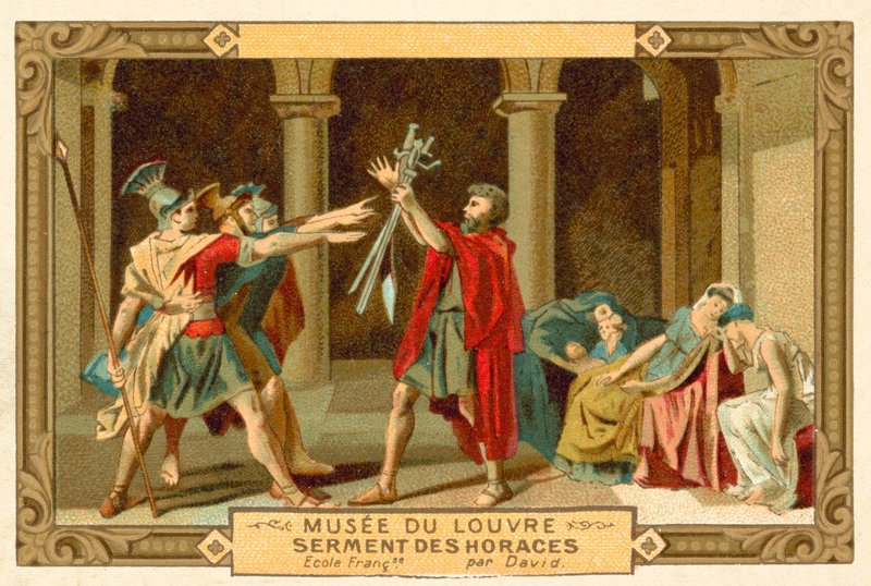 Horatiernas ed (chromolitho) av French School