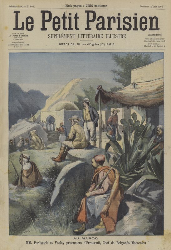 Perdicaris incidenten, Marocko (färg litho) av French School