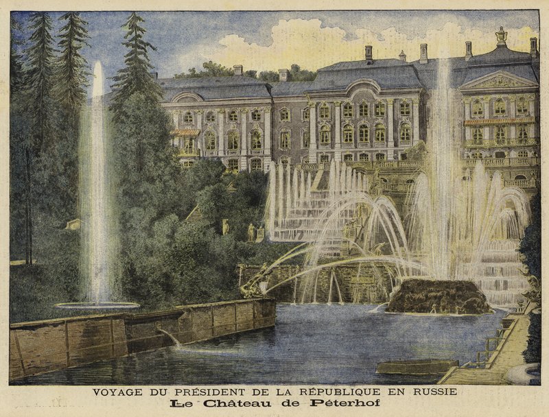Peterhofpalatset, St Petersburg, Ryssland av French School