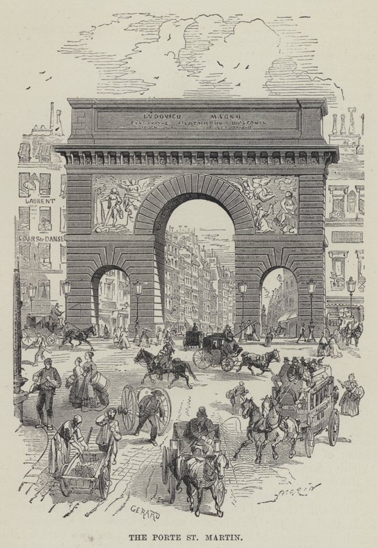 Porte St Martin (gravyr) av French School