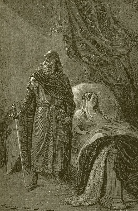 Drottningen Margareta och den gamle riddaren av French School