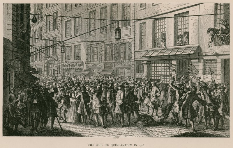 Rue de Quincampoix 1718 av French School