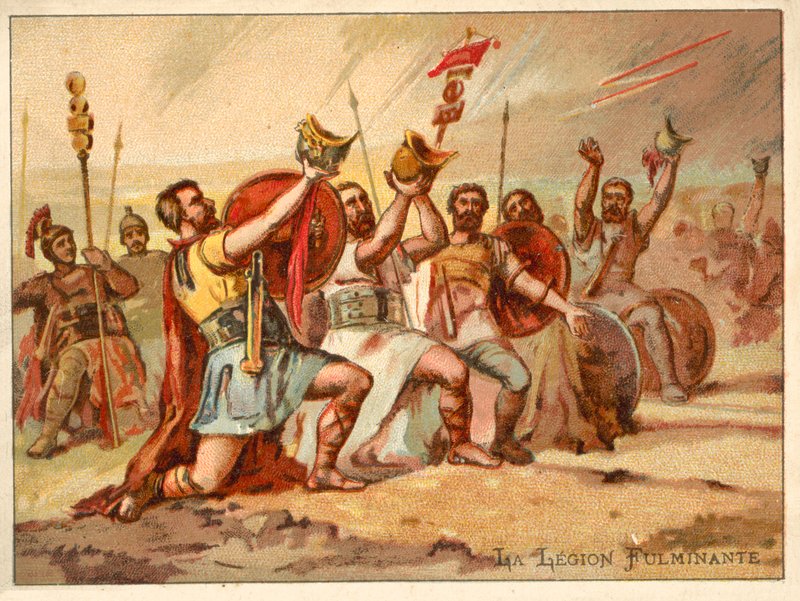 The Thundering Legion (chromolitho) av French School