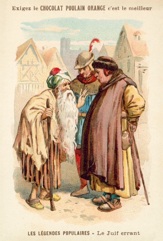 Den vandrande juden (chromolitho) av French School
