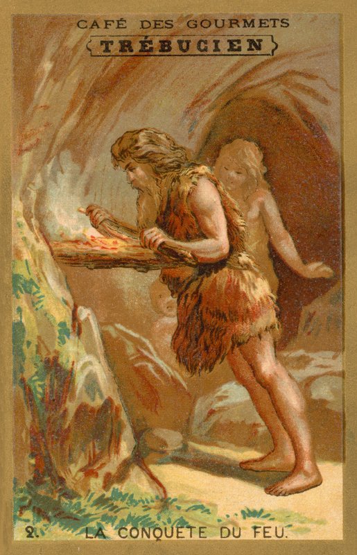 Eldens erövring (chromolitho) av French School
