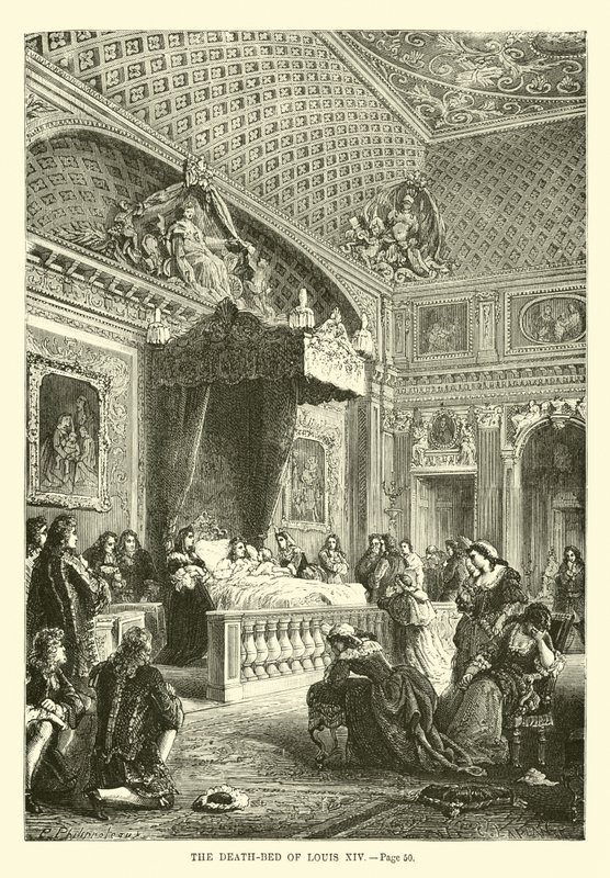 Ludvig XIV:s dödsbädd av French School