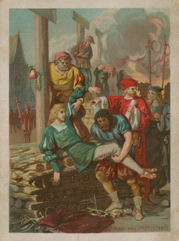 De första protestantiska martyrerna av French School
