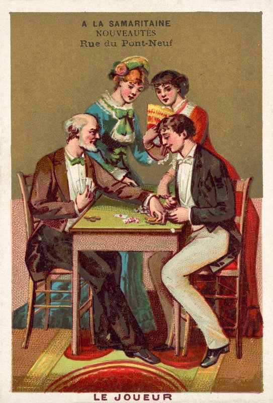 Spelaren (chromolitho) av French School