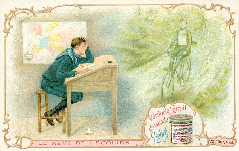 Skolpojkens dröm (chromolitho) av French School