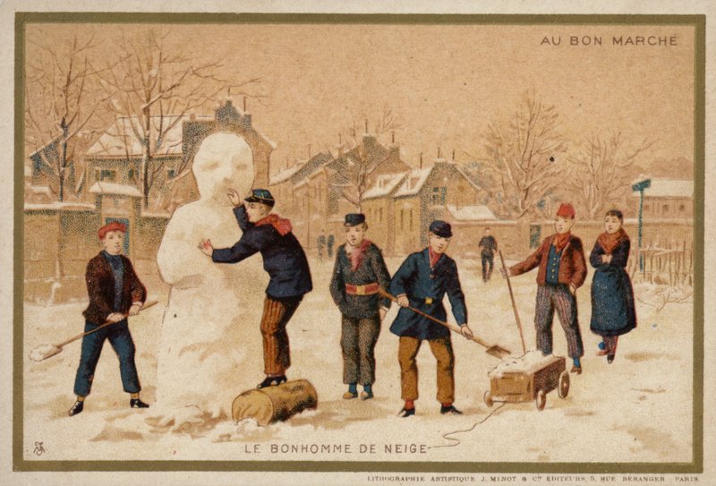 Snögubben (chromolitho) av French School