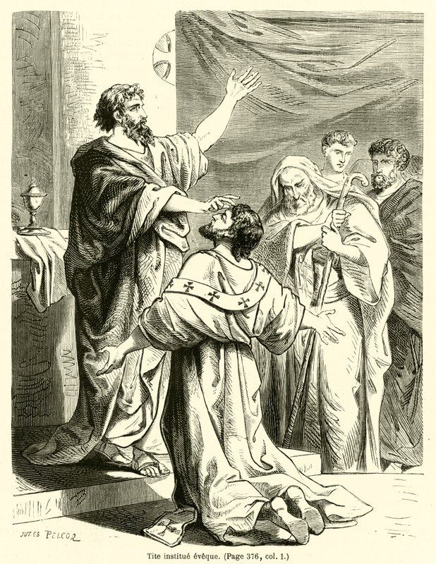 Titus institutes biskop (gravyr) av French School