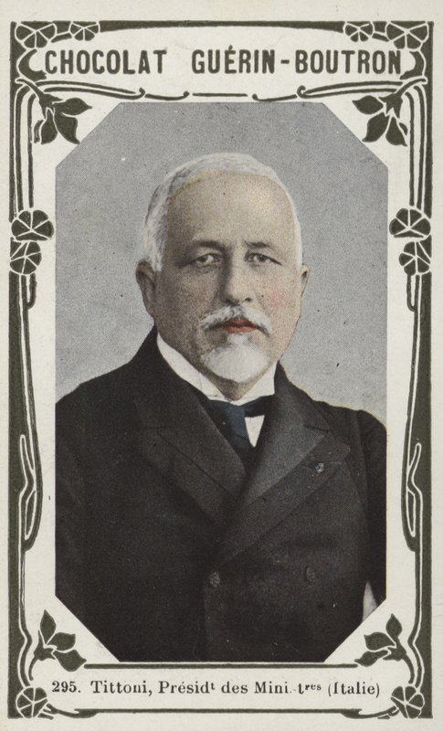 Tittoni, ministerpresident, Italien (färgad bild) av French School