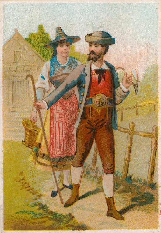 Traditionell kostym av French School