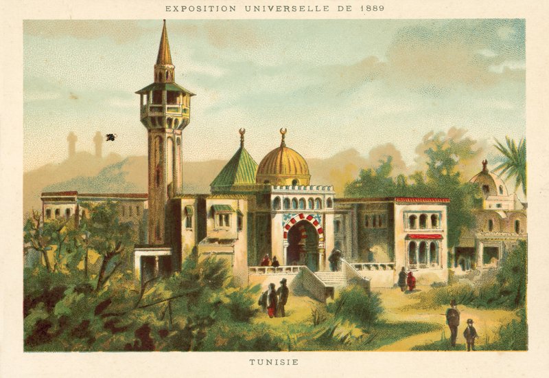 Tunisien, världsutställningen 1889, Paris av French School