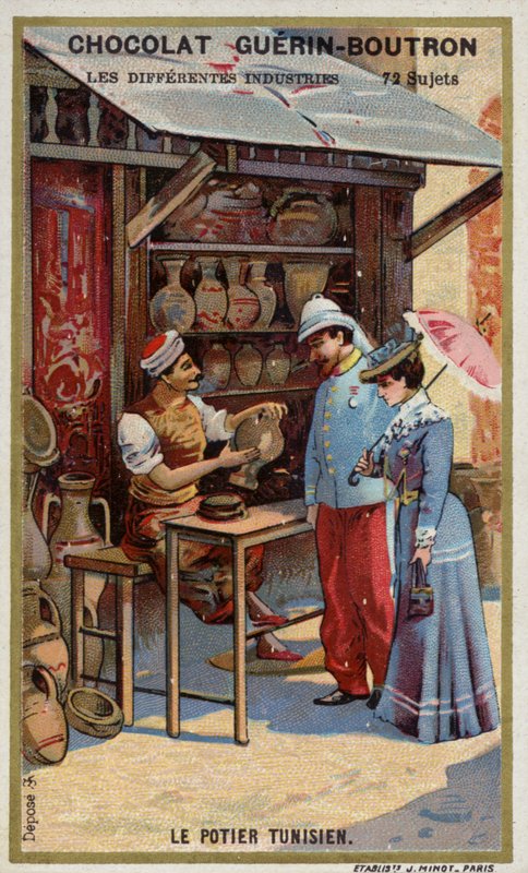 Tunisisk krukmakare (chromolitho) av French School