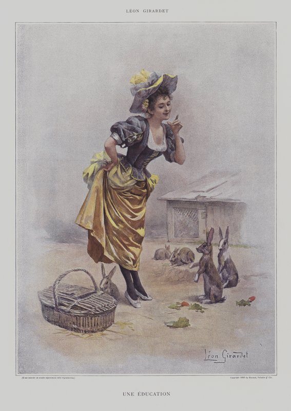 Une Education (An Education) (färg litho) av French School