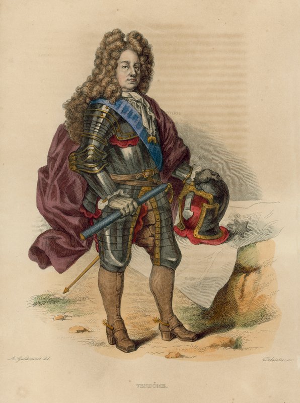 Vendome (färgad gravyr) av French School