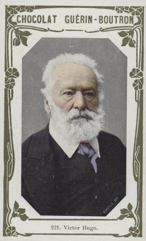 Victor Hugo (färgad bild) av French School