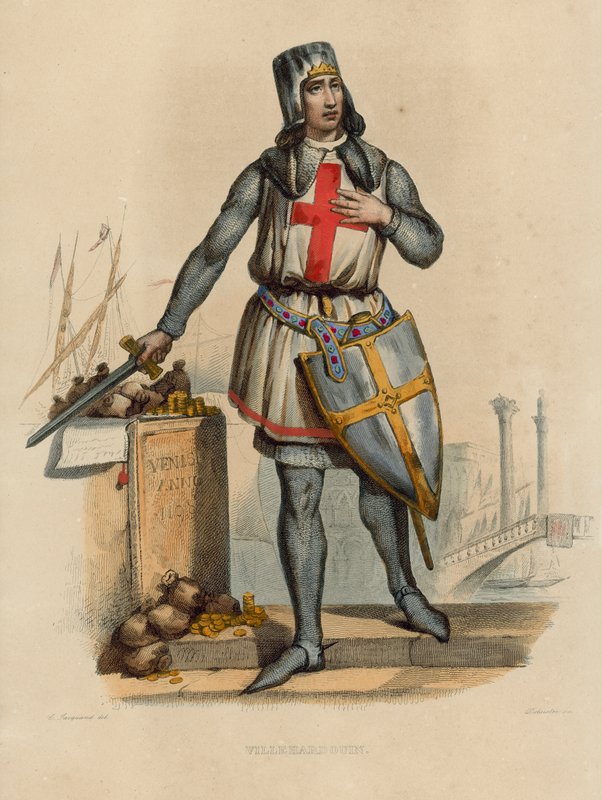 Villehardouin (färgad gravyr) av French School
