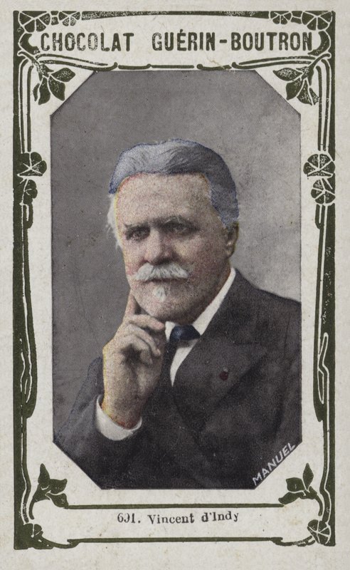 Vincent dIndy (färgad bild) av French School