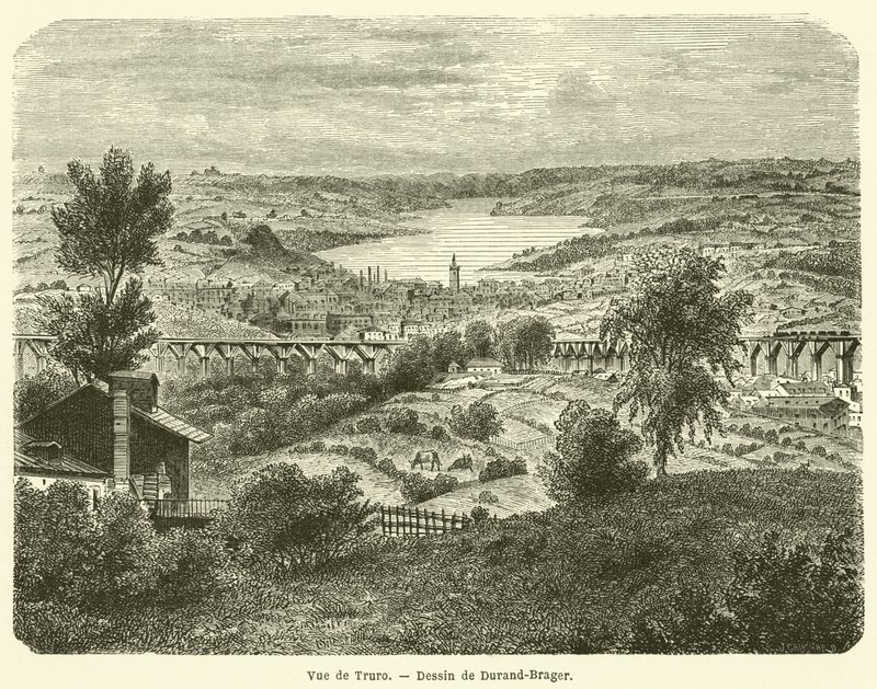 Vue de Truro (gravyr) av French School