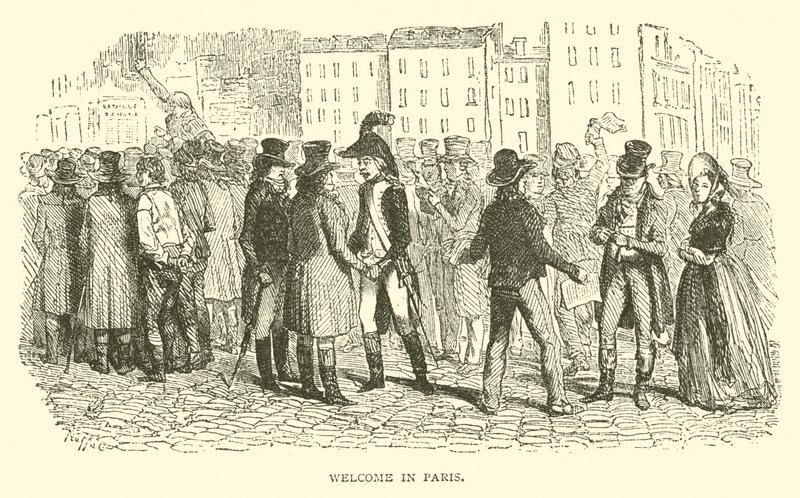 Välkommen till Paris (gravyr) av French School