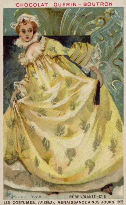 Damklänning, 1715 av French School