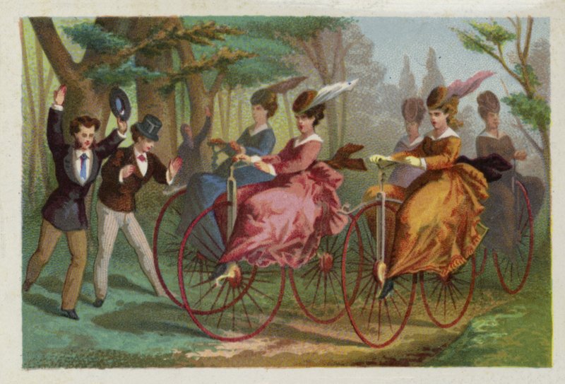 Kvinnor som cyklar av French School
